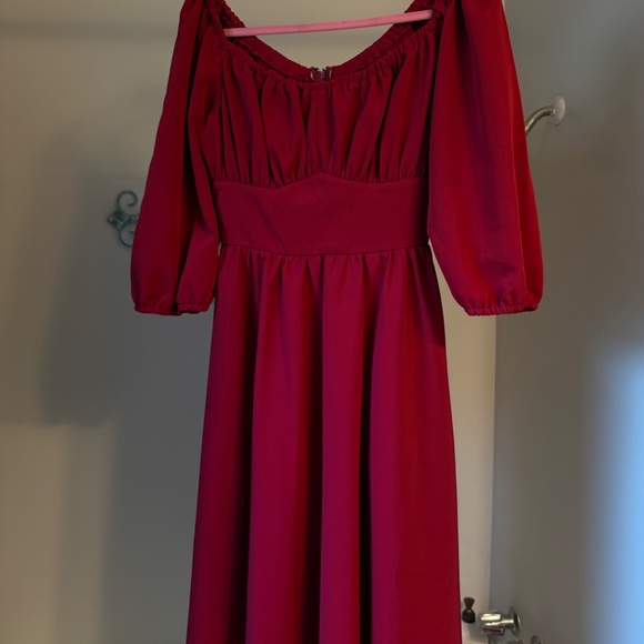 Vixen by Micheline Pitt Vacation Dress Ruby Red M - Picture 2 of 5